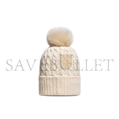 MONCLER WOOL BEANIE WITH POM POM K20983B000120402A034